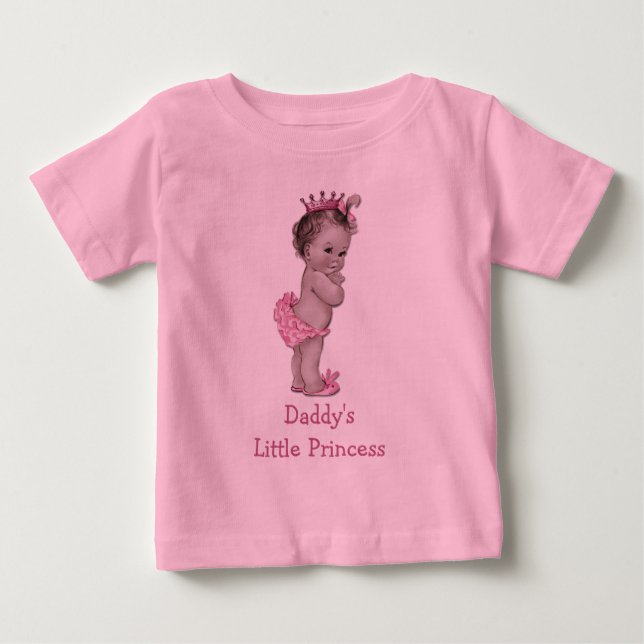 T-shirt Pai Princesa Vintage Baby (Frente)