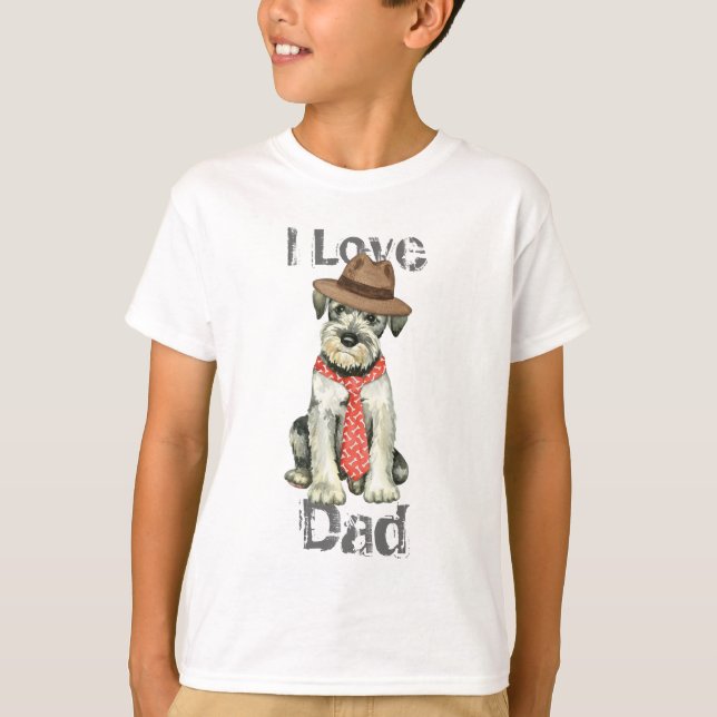 T-shirt Pai Schnauzer Standard (Frente)