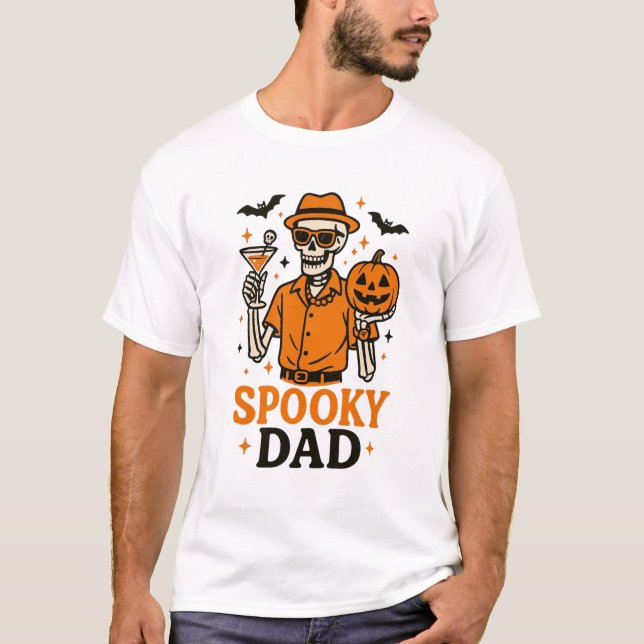 T-Shirt Pai Spooky - Dia de as Bruxas engraçado (Frente)