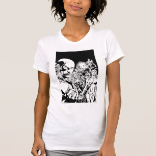 T-shirt Painel cómico 2 da noite a mais preta