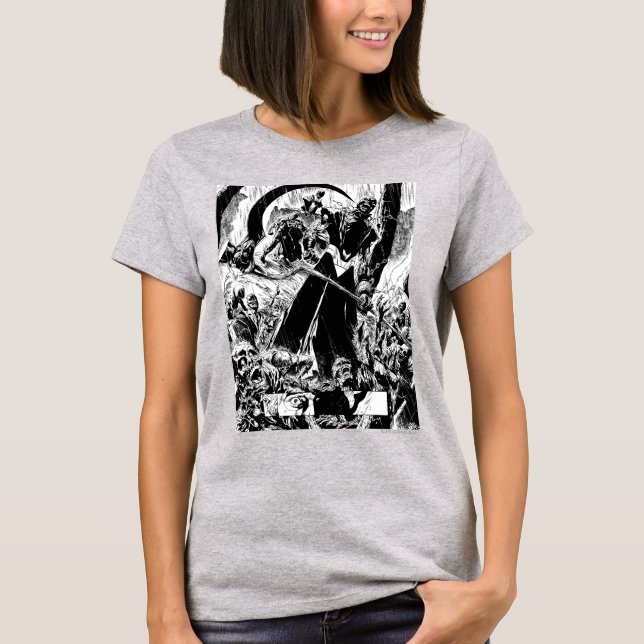 T-shirt Painel Lanterna Preta - Preto e Branco (Frente)