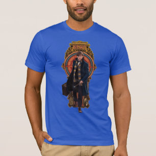 T-shirt Painel NEWT SCAMANDER™ Walking Art Nouveau