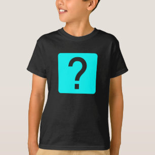 T-shirt Painel quadrado do ponto de interrogação
