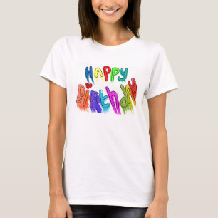 T-shirt Paint Drivers Happy Birthday Women's