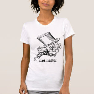 T-shirt país das maravilhas louco de Alice do hatter