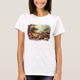 T-shirt Paisagem com arco-íris (óleo em canvas)