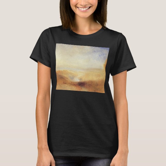 T-shirt Paisagem com Distant River Bay por Joseph Turner (Frente)