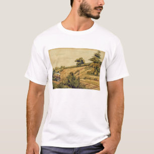 T-shirt Paisagem com trem, 1854 (w/c e lápis no pape
