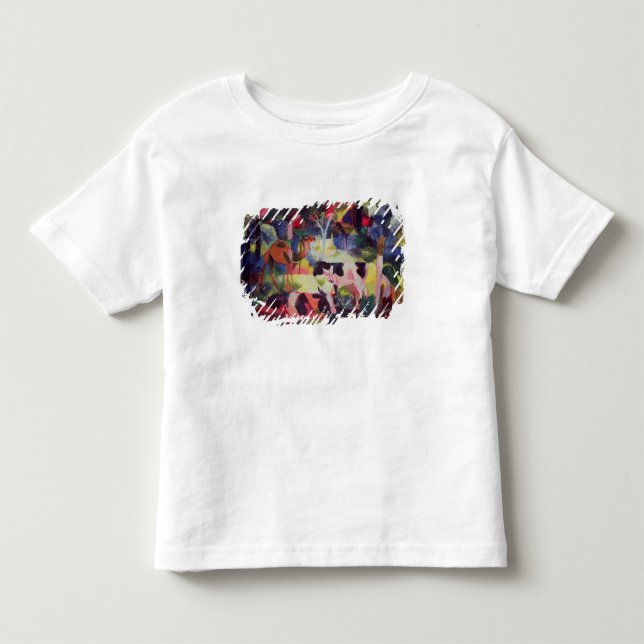 T-shirt Paisagem com vacas e um camelo (Frente)