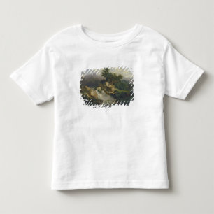 T-shirt Paisagem da floresta com cachoeira