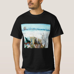 T-shirt Paisagem nevada com Arles por Vincent van Gogh