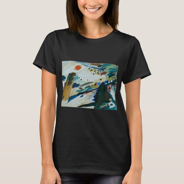 T-shirt Paisagem Romântica por Wassily Kandinsky (Frente)