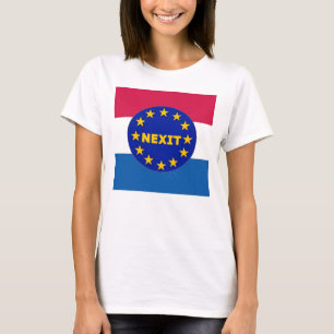 T-Shirt Países Baixos Bandeira EU Nexit