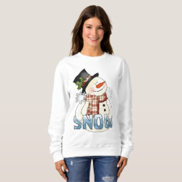 T-shirt Palavra de Natal festiva, blusa de neve
