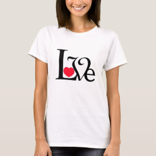 T-shirt Palavra do amor do coração