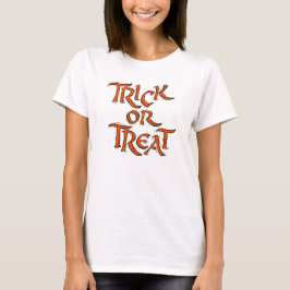 T-shirt Palavras de Truque ou Tratamento de Halloween