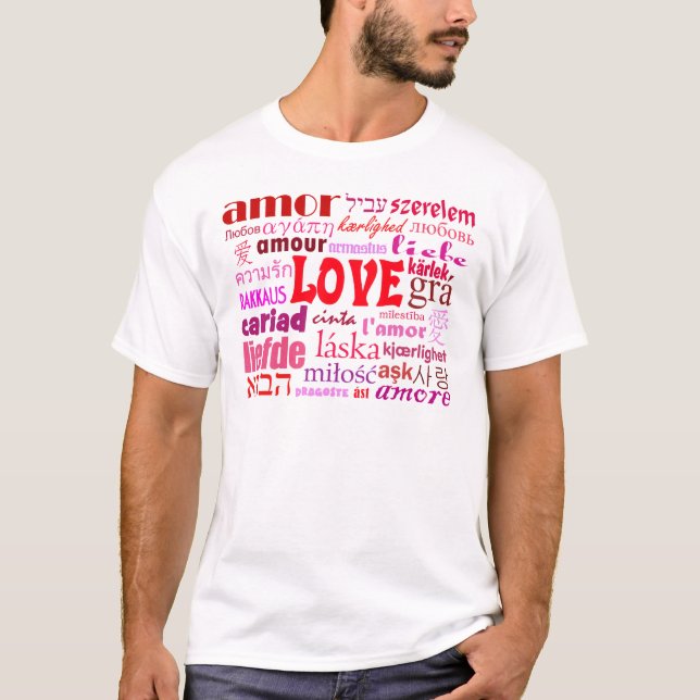 T-shirt Palavras do amor (Frente)
