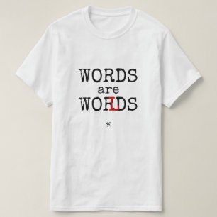 T-shirt Palavras São Mundos Design para Amantes de Língua