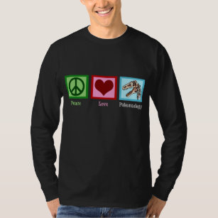 T-shirt Paleontologia do amor da paz