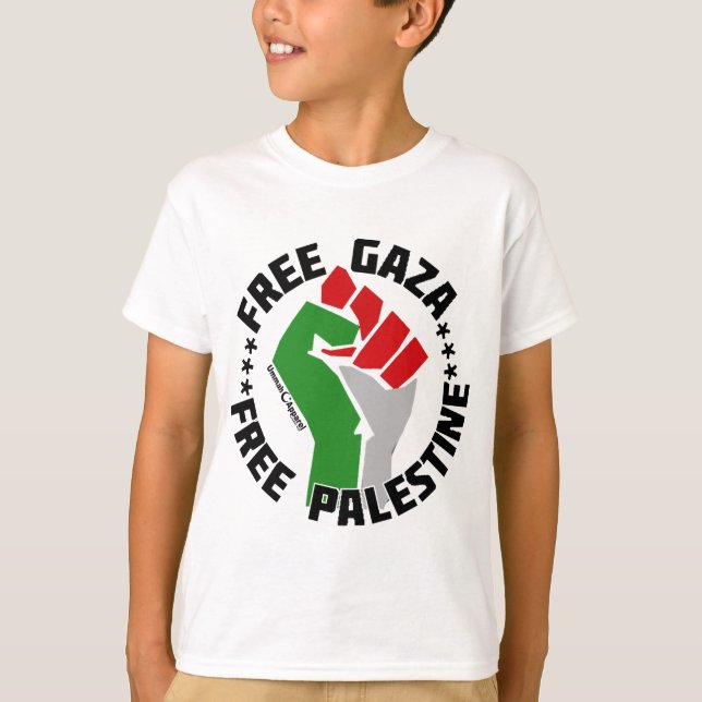 T-shirt palestina livre de gaza (Frente)