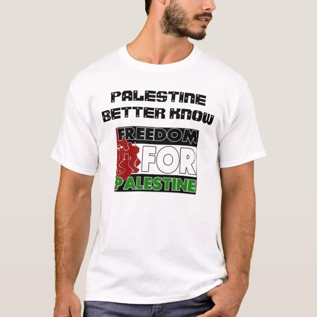 T-shirt Palestina melhor sabe (Frente)