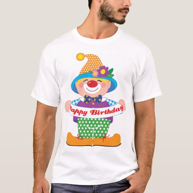 T-shirt Palhaço do aniversário (Frente)