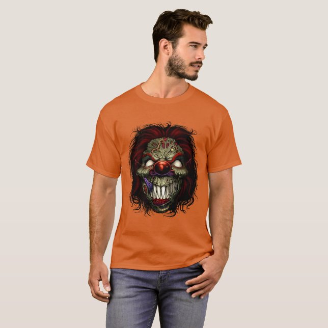 T-shirt Palhaço Zumbi Mau, (Frente Completa)