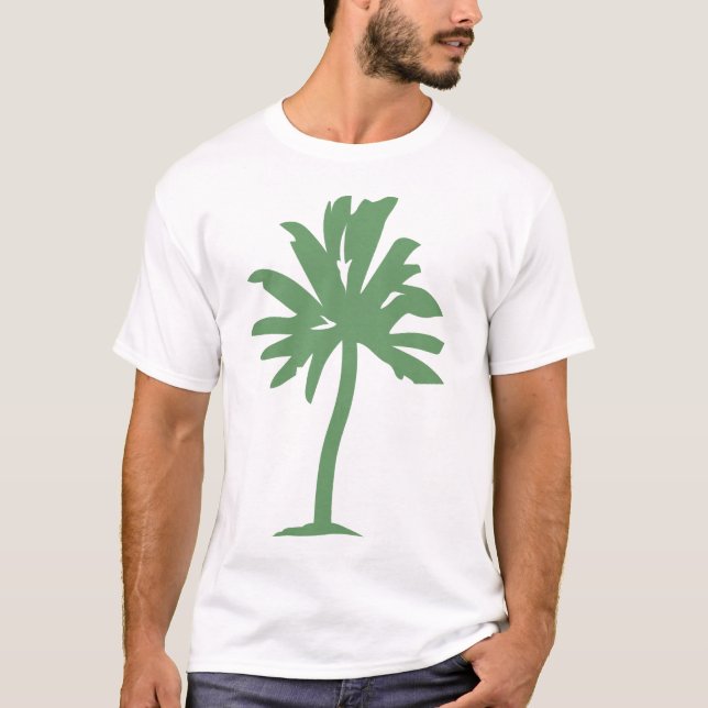 T-shirt Palm Tree - Verde do Exército (Frente)