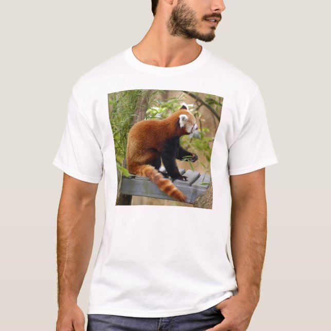 T-shirt Panda-037 vermelho (Frente)