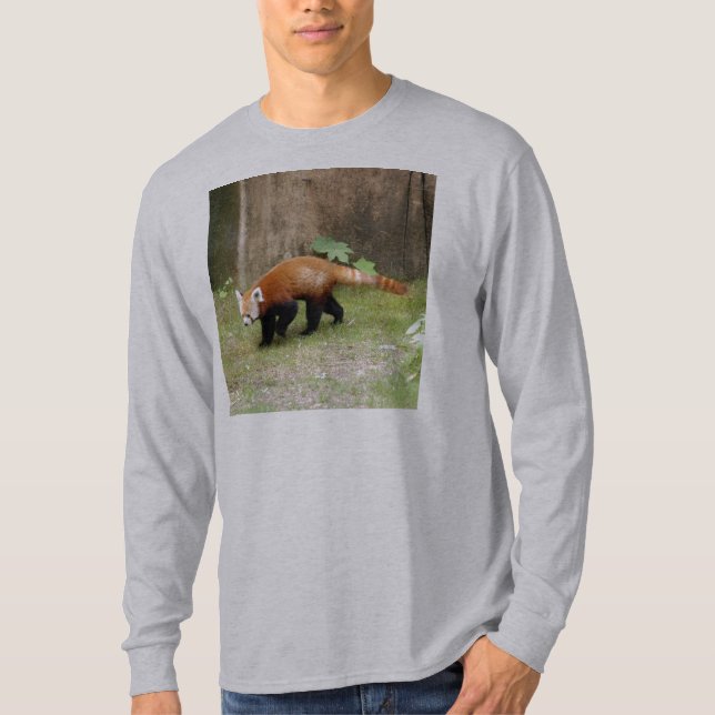 T-shirt Panda-042 vermelho (Frente)