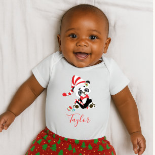 T-shirt Panda adorável do Natal