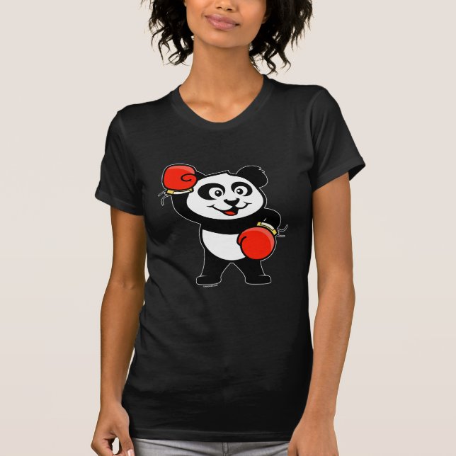 T-shirt Panda de Boxing Bonito (Frente)