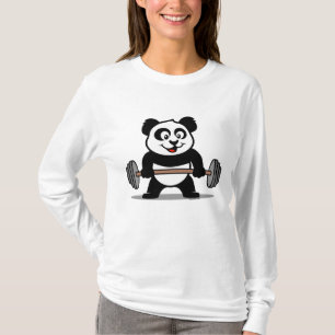 T-shirt Panda de levantamento de peso