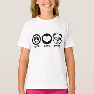 T-shirt Panda do amor da paz
