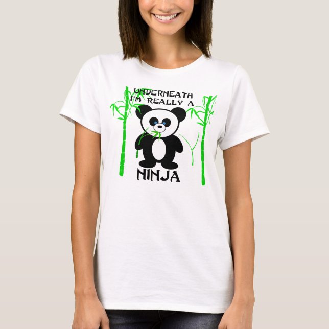 T-shirt panda do ninja (Frente)