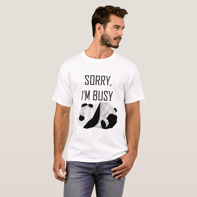 T-Shirt Panda preguiçoso (Frente Completa)
