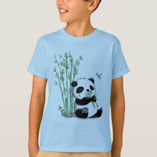 T-shirt Panda que come o bambu