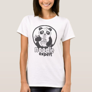 T-shirt panda que come o macarronete