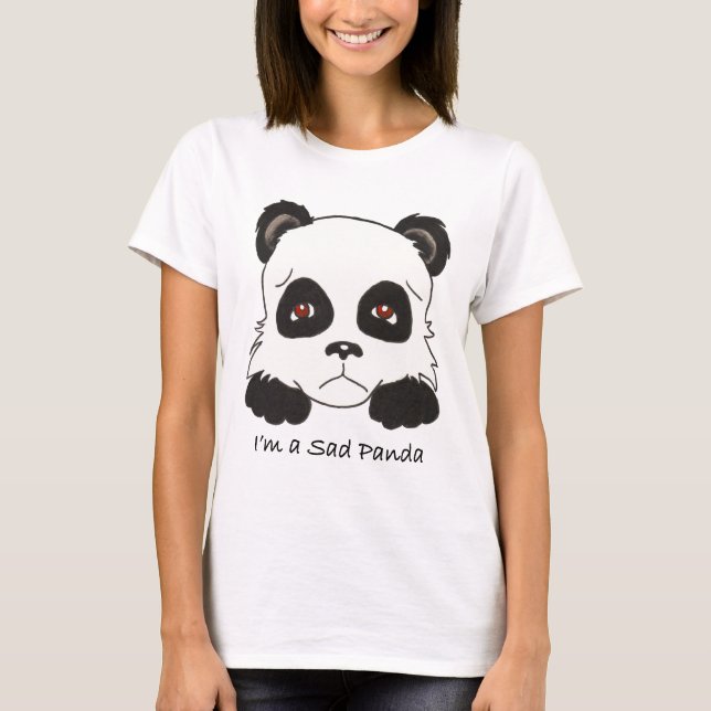 T-shirt Panda triste (Frente)
