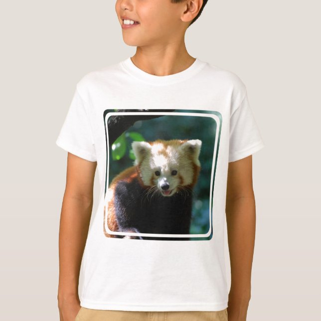 T-shirt Panda vermelha surpreendente (Frente)