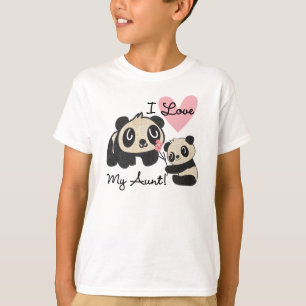 T-shirt Pandas eu amo minha tia