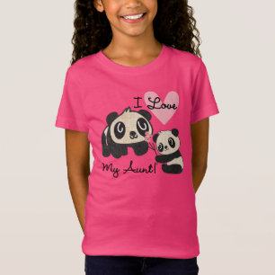 T-shirt Pandas eu amo minha tia
