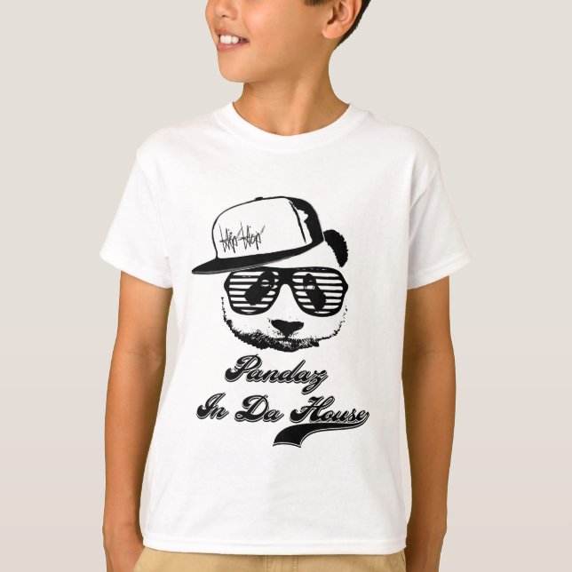 T-shirt Pandaz na casa da Dinamarca. Panda do gueto (Frente)
