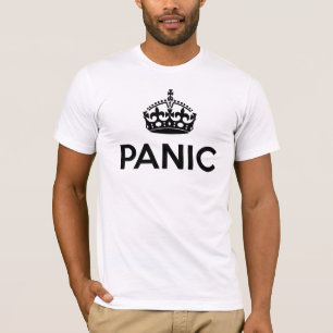 T-shirt PÂNICO: Mantenha calmo e continue a paródia (as