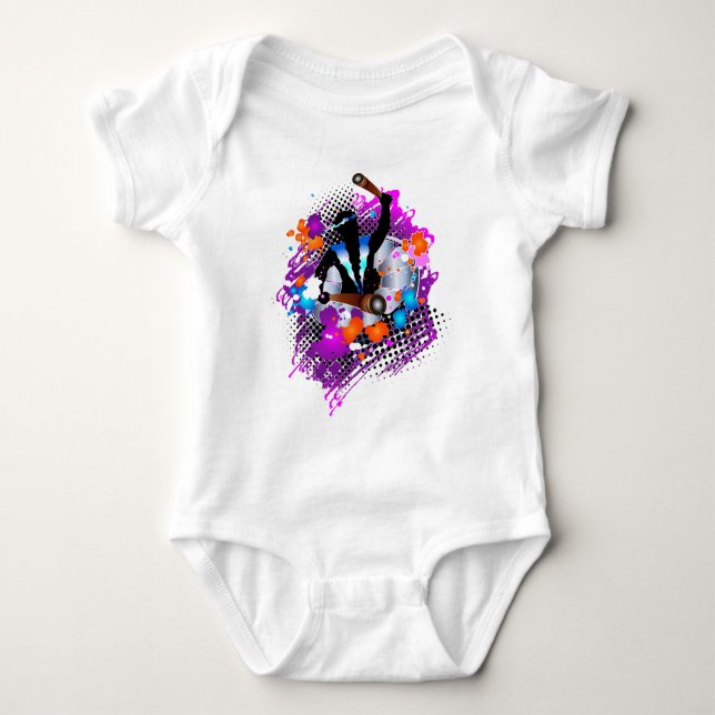 T-shirt Panman do Carnaval Vibrante abstrato (Frente)