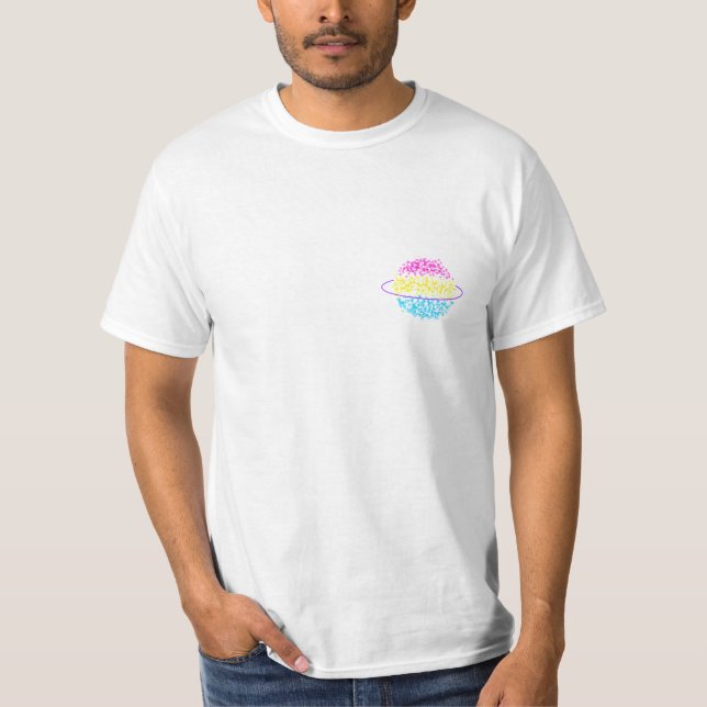 T-shirt Pansexual do orgulho do planeta (Frente)