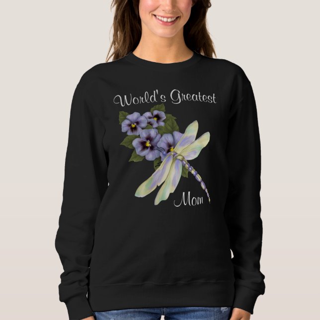 T-shirt Pansies e Dragonfly (Frente)