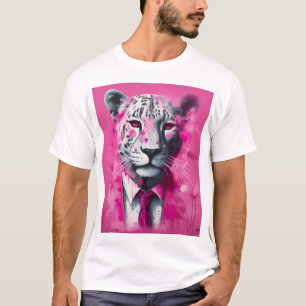 T-Shirt Pantera Rosa com Design de Fato
