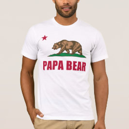 T-shirt Papa Bear Flag da Califórnia