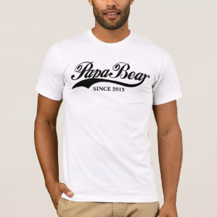 T-shirt PapaBear desde o dia dos pais personalizado ano do